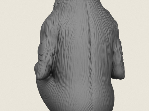 Бабуин-обезьяна сидит 3D Принт Модель