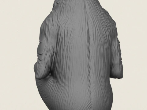 狒狒猴坐 3D 打印模型