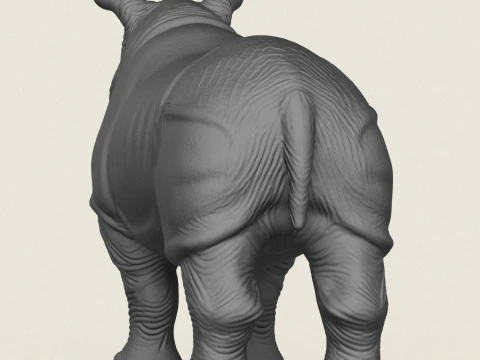 Rhinoceros Calf 3D Print Model