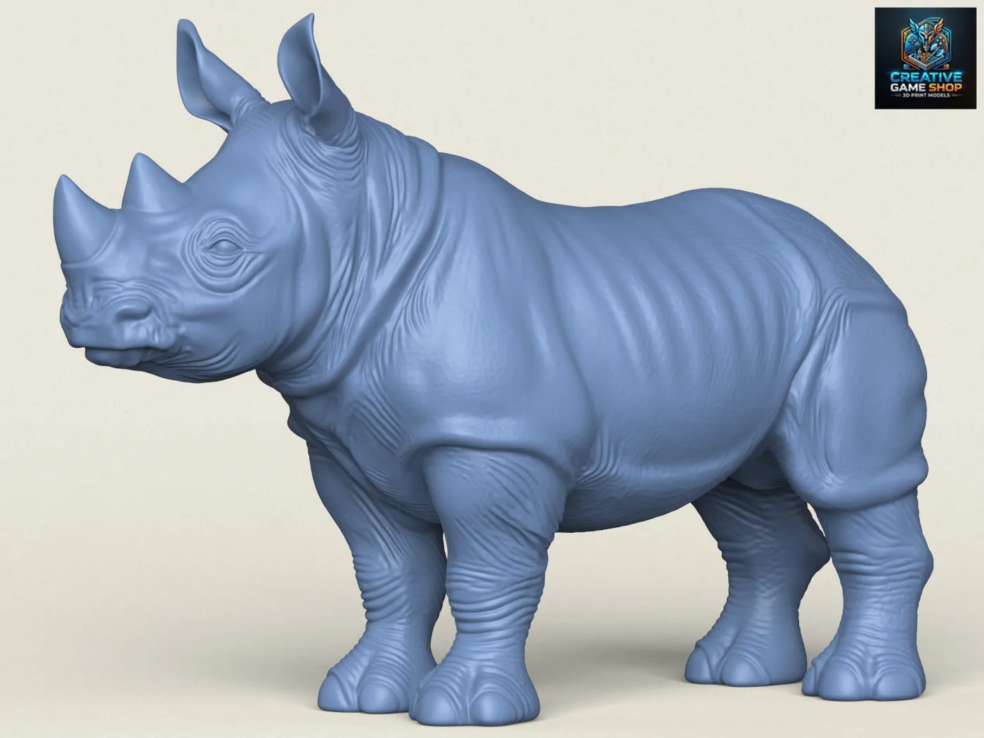 Rhinoceros Calf 3D Print Model .c4d .max .obj .3ds .fbx .stl .blend