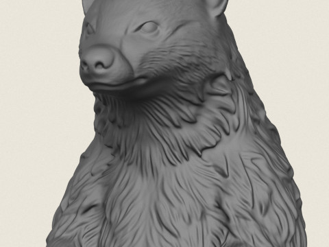 Борсук стоїть 3D Принт Модель