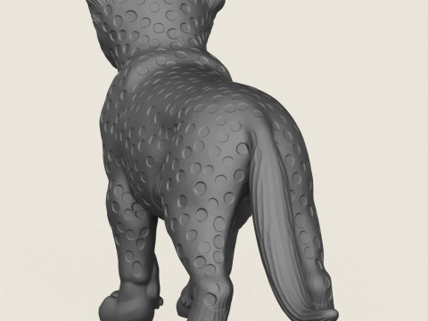 Cheetah Cub 3D Print Model
