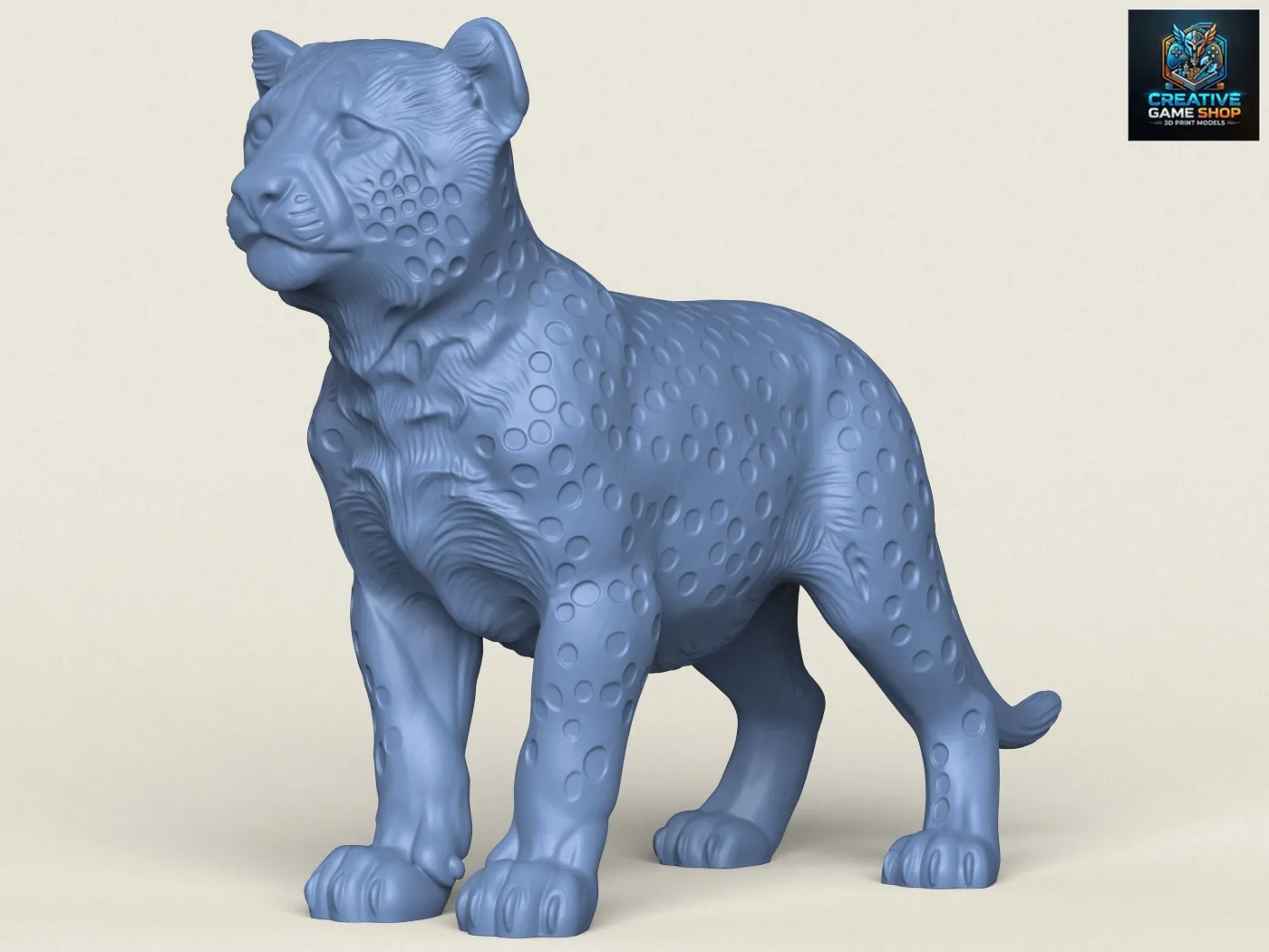 Cheetah Cub 3D Print Model .c4d .max .obj .3ds .fbx .stl .blend 