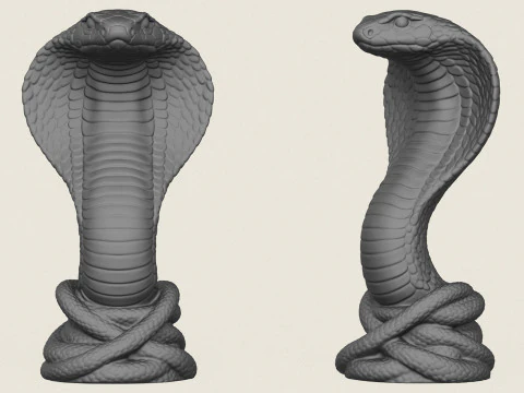 Cobra Snake Statue 3D Print Model