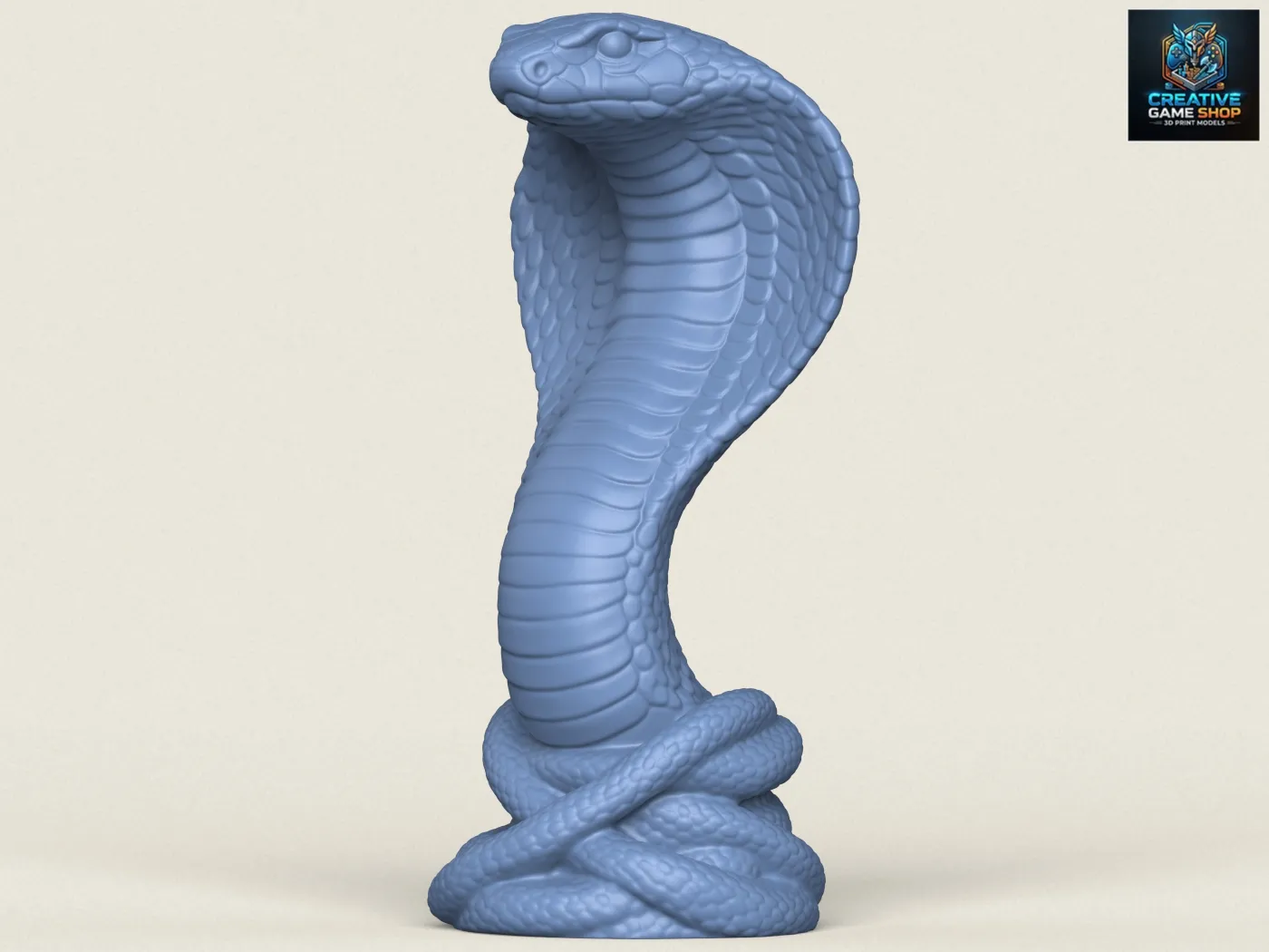 Cobra Snake Statue 3D Print Model .c4d .max .obj .3ds .fbx .stl .blend 