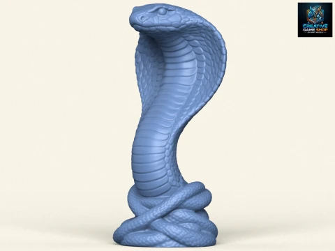 コブラヘビの像 3Dプリントモデル