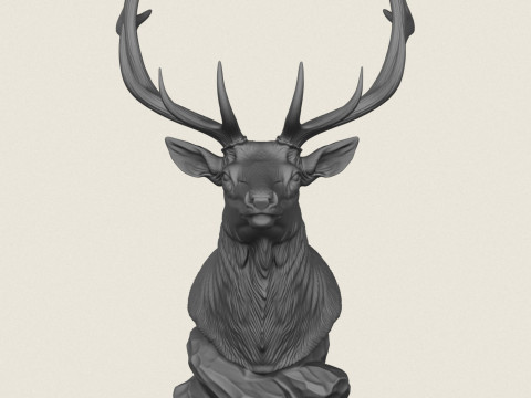 Statua dell'alce selvatico Modello di stampa 3D