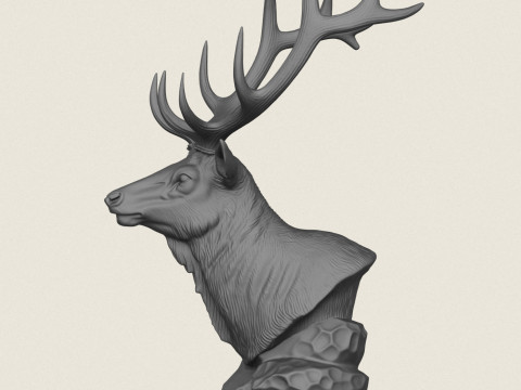 Statua dell'alce selvatico Modello di stampa 3D