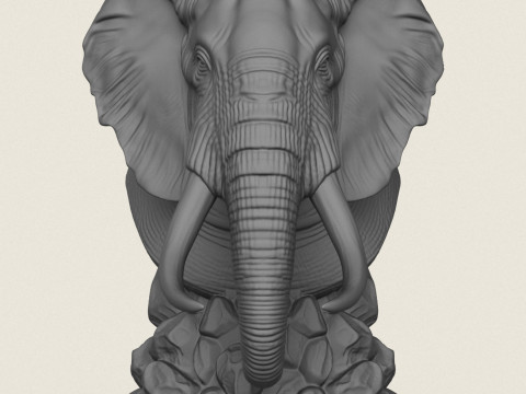 Fil B&uuml;st&uuml; 3D Baskı Modeli