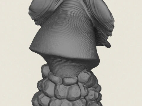 Buste d'&eacute;l&eacute;phant Modèles 3D en vedette