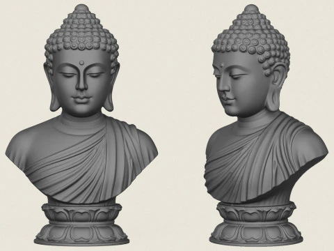 佛像半身像 3D 打印模型