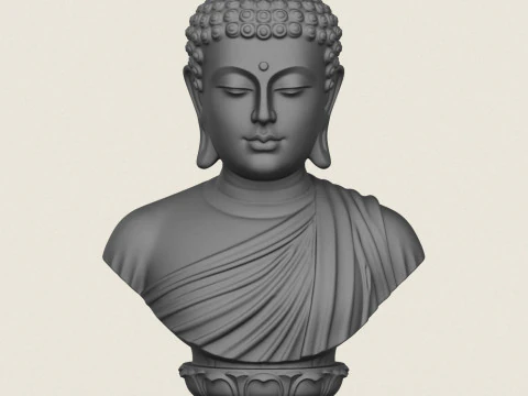 Buste de Bouddha Modèles 3D en vedette