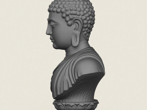 Buste de Bouddha Modèles 3D en vedette