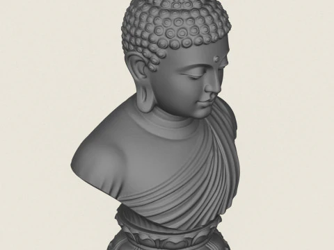 Buste de Bouddha Modèles 3D en vedette