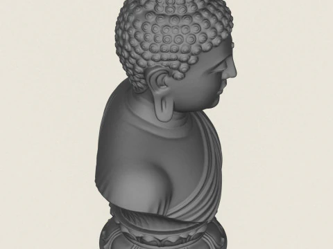 Buste de Bouddha Modèles 3D en vedette