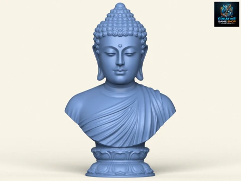 仏陀の胸像 3Dプリントモデル