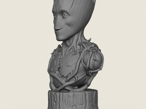 Busto di Groot Modello di stampa 3D