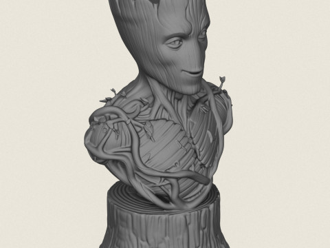 Busto di Groot Modello di stampa 3D