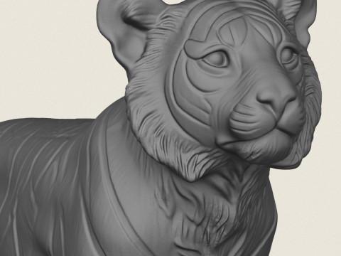 Tiger Cub 3D Print Model