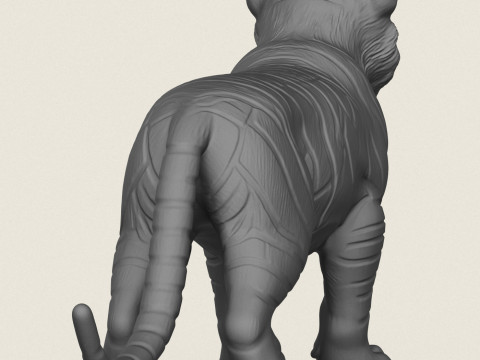 Tiger Cub 3D Print Model
