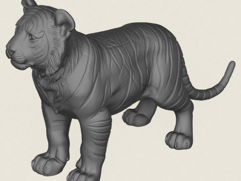 Tiger Cub 3D Print Model