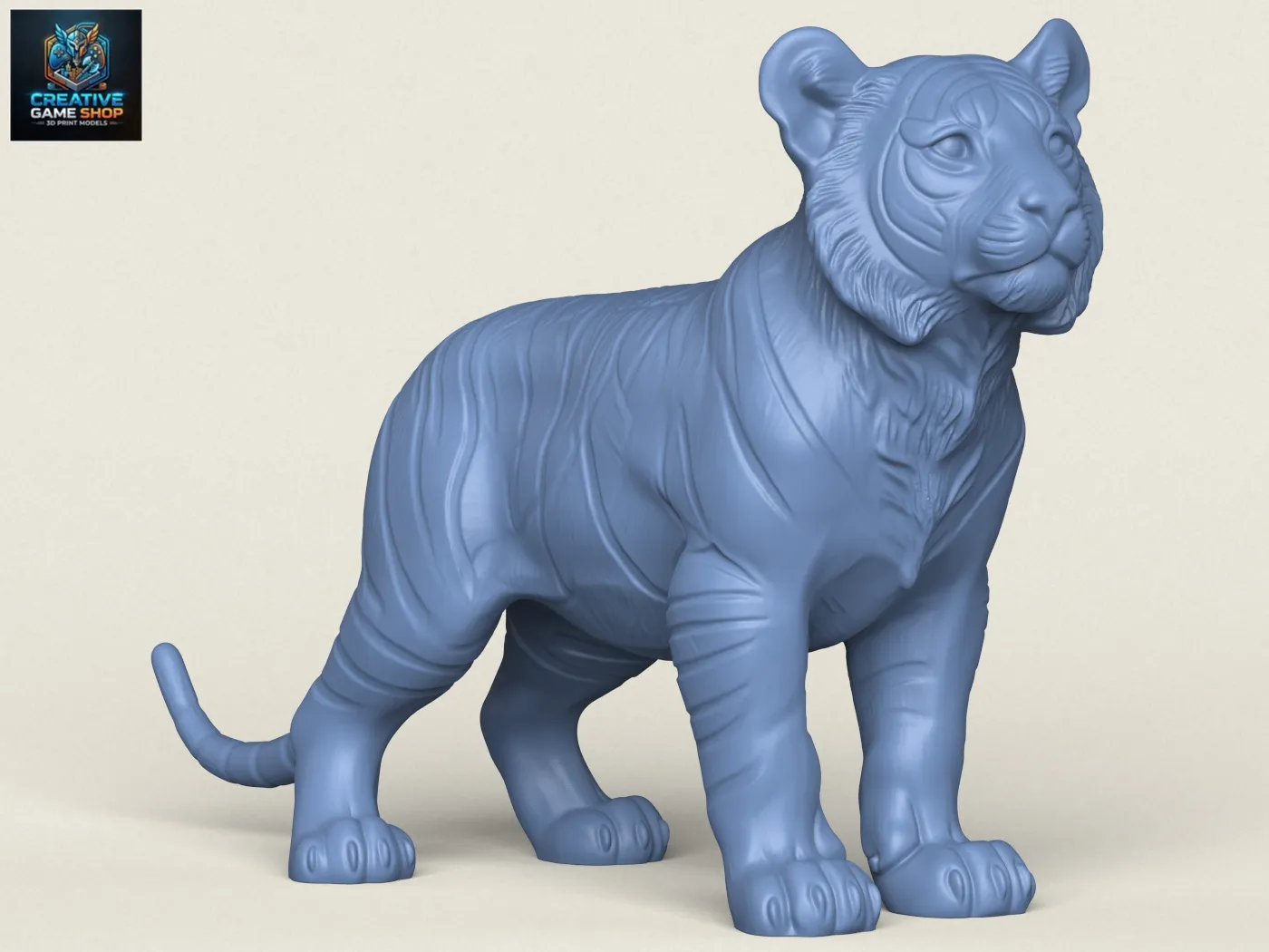 Tiger Cub 3D Print Model .c4d .max .obj .3ds .fbx .stl .blend 