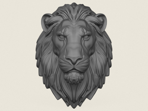 Cabe&ccedil;a de Le&atilde;o Modelo de Impressão 3D