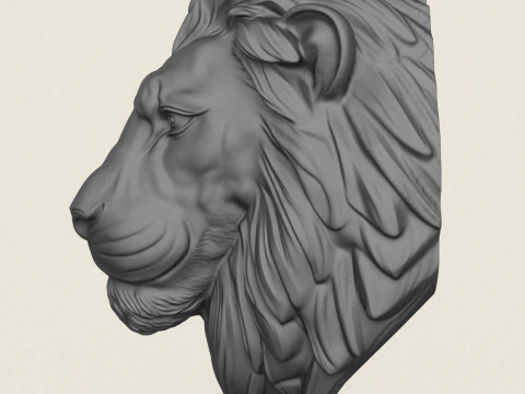 Kepala Singa Model Cetak 3D