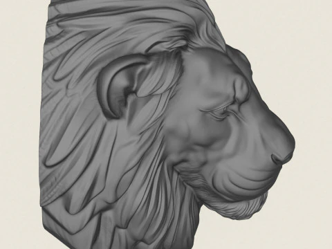 Kepala Singa Model Cetak 3D