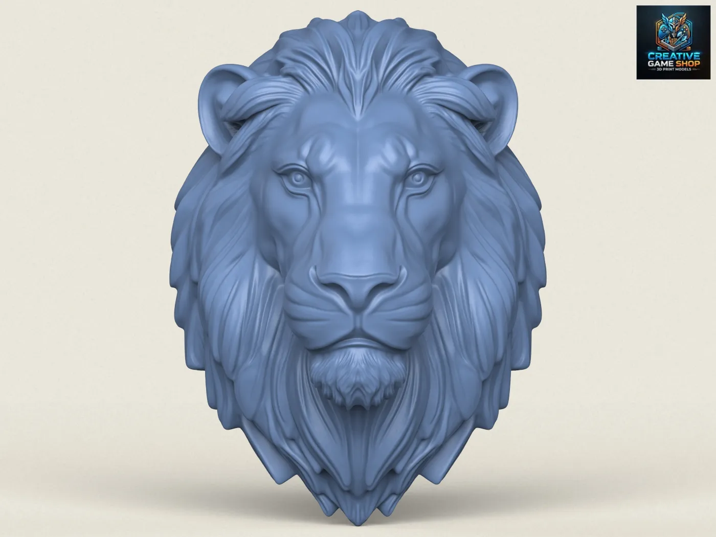 Lion Head 3D Print Model .c4d .max .obj .3ds .fbx .stl .blend 