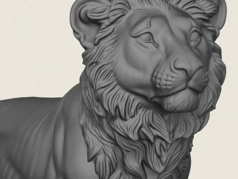 子ライオン 3Dプリントモデル
