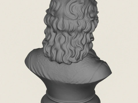 Sir Isaac Newton Bust 3D Print Model