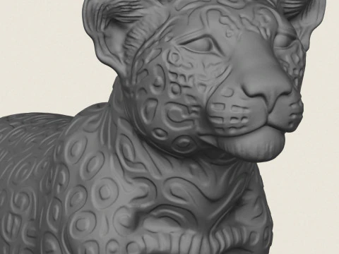 Wilde luipaard 3D printmodel