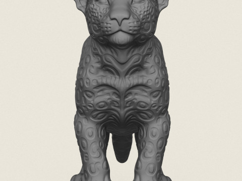 Дикий леопард 3D Принт Модель