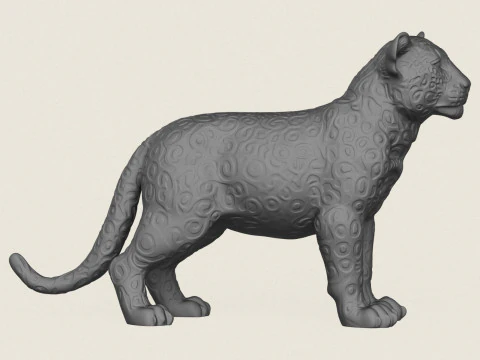 Wilde luipaard 3D printmodel