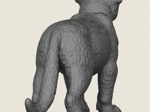 Дикий леопард 3D Принт Модель