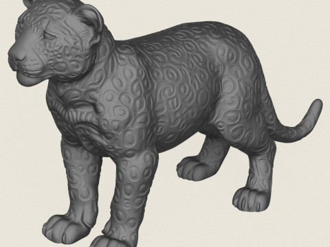 Дикий леопард 3D Принт Модель
