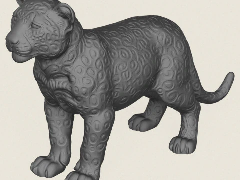 Wilde luipaard 3D printmodel