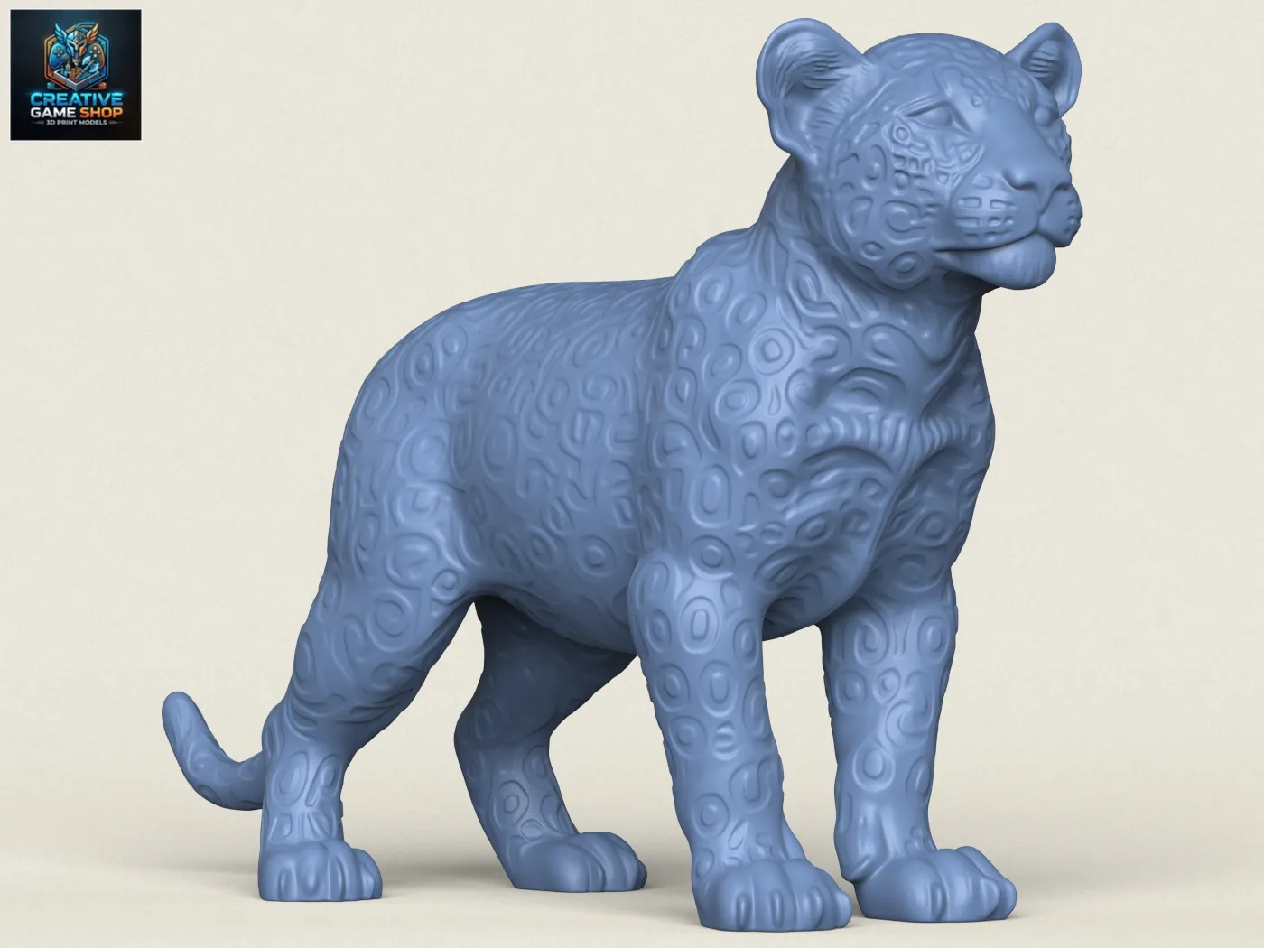 Wild Leopard 3D Print Model .c4d .max .obj .3ds .fbx .stl .blend