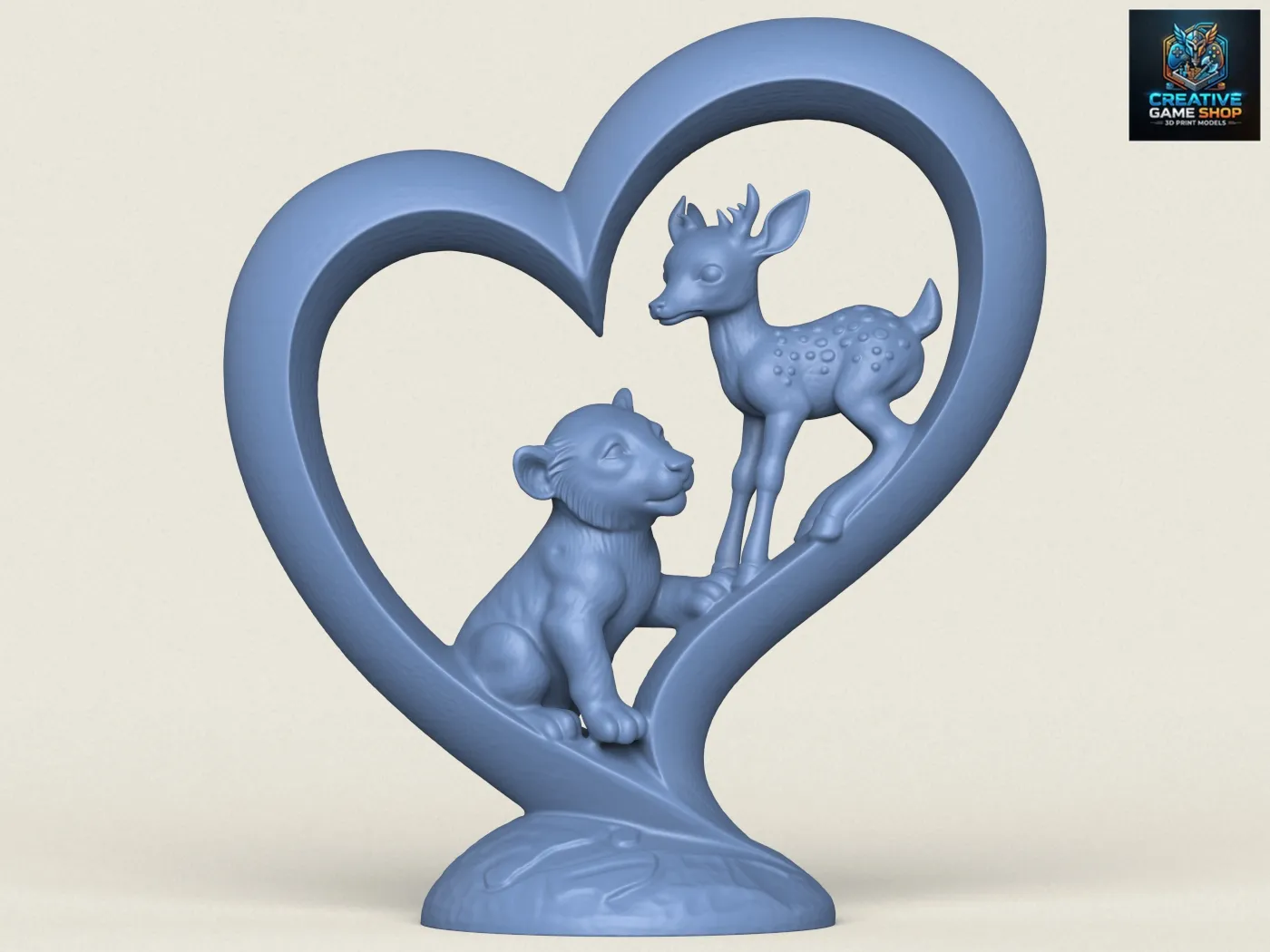 Heart Love Decorative Statue 3D Print Model .c4d .max .obj .3ds .fbx .stl .blend 