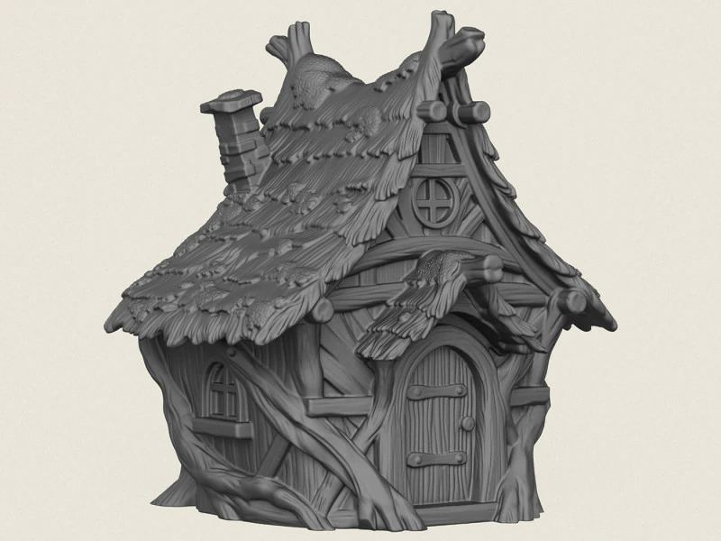 Oude Hut 3D printmodel .c4d .max .obj .3ds .fbx .stl .blend 