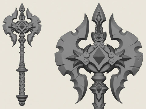 Hacha del rey antiguo Modelo de impresión 3D