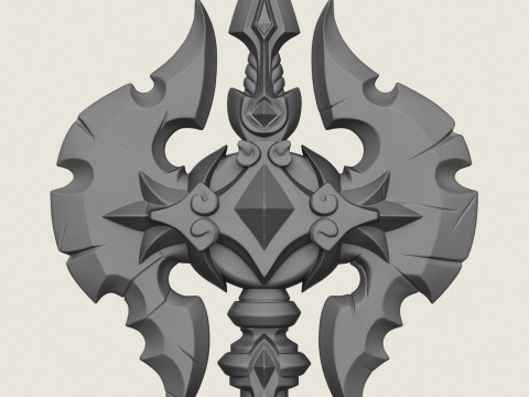Ancient King Axe 3D Print Model