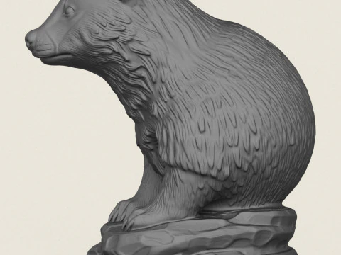 Busto di tasso selvatico Modello di stampa 3D