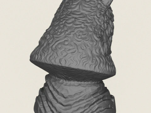 Wild Bear Bust 3D Print Model