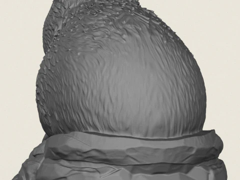 Wild Beaver Bust 3D Print Model