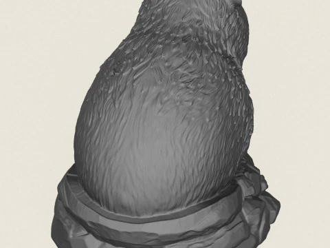 Wild Beaver Bust 3D Print Model
