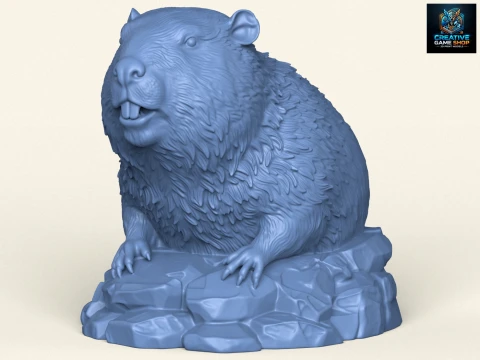 Buste van wilde bever 3D printmodel