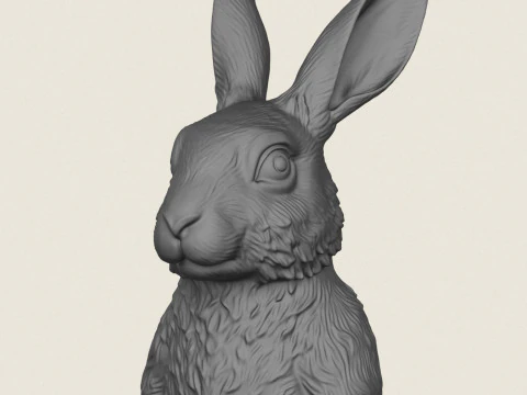 Rabbit Standing 3D Print Model