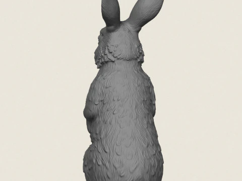 Rabbit Standing 3D Print Model